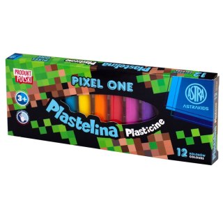 Plastelina 12 kol. pixel one mix Astrino (303221005)