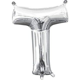 Balon foliowy mini litera t srebrna Amscan (3305001)