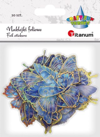 Naklejka (nalepka) Craft-Fun Series Motyle niebieskie Naklejki foliowe Titanum (25CR001)