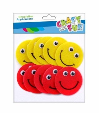 Ozdoba filcowa Emotikonki 10 szt. Euro-Trade (463451)