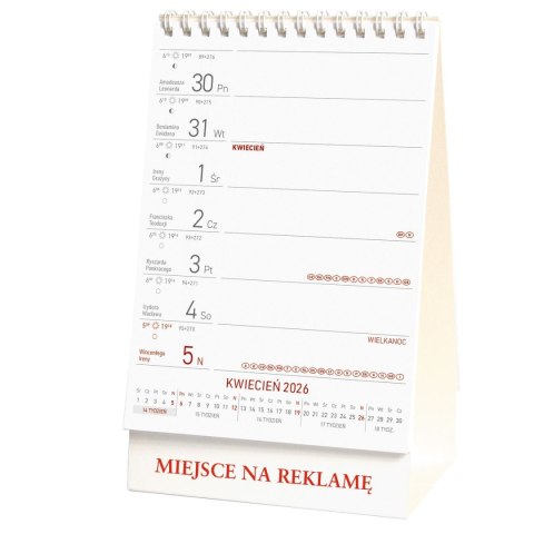 Kalendarz biurkowy STOJĄCY KOTY 120mm x 200mm Wydawnictwo Wokół Nas (KB 037 B)