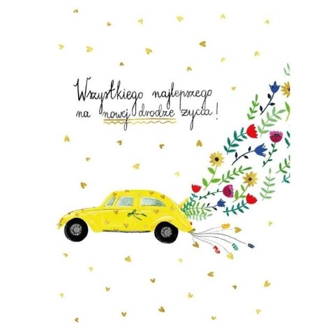 Kartka składana KARNET B6 Ślub auto B6 Henry (5907222713594)