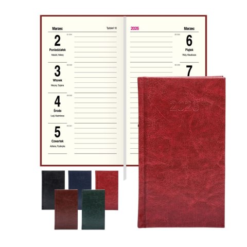 Kalendarz książkowy (terminarz) SLIM 3/4 B6 Press (tygodniowy)