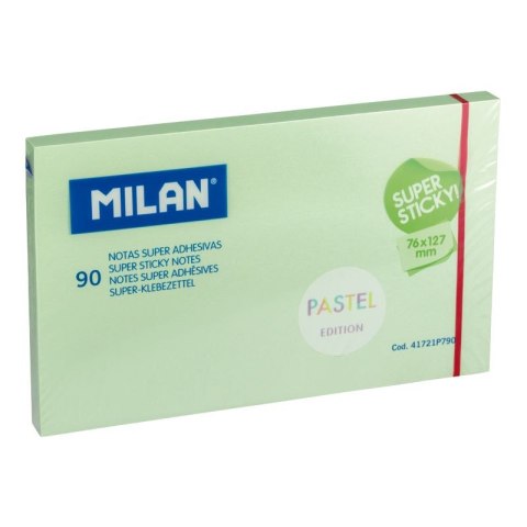 Notes samoprzylepny (karteczki) zielony 90k [mm:] 126x76 Milan (41721P790)