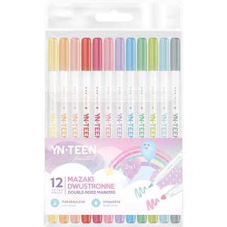 Flamaster Pastel mazaki dwustronne 12 kol 5902277316264 12 kol. Interdruk