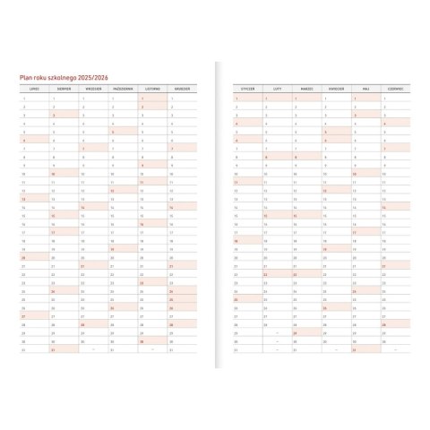 Kalendarz nauczyciela książkowy (terminarz) PCV KWIATY bezbarwny A5 Wydawnictwo Wokół Nas (A5TN078B)