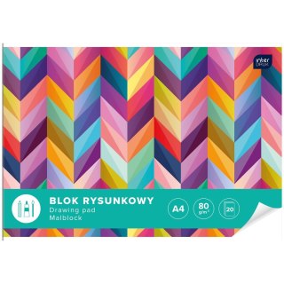 Blok rysunkowy A4 biały 80g 20k [mm:] 210x297 Interdruk (BLR)