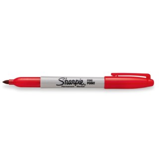 Marker permanentny wkład czerwony okrągła końcówka Paper Mate