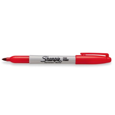 Marker permanentny wkład czerwony okrągła końcówka Paper Mate
