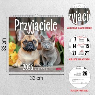 Kalendarz ścienny Przyjaciele 33x33 330mm x 330mm Press