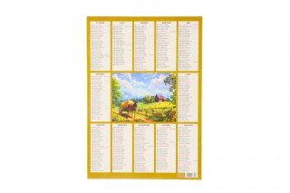 Kalendarz ścienny plakietka 240mm x 340mm Darrieus