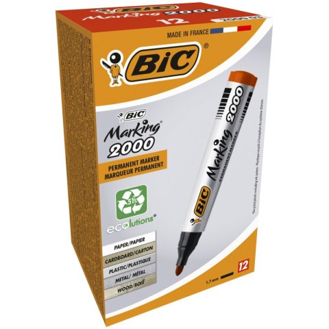 Marker permanentny Marking 2000 wkład czerwony 1,5mm okrągła końcówka Bic (8209133)
