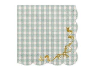 Serwetki Kratka z kokardką mix papier [mm:] 330x330 Partydeco (SP33-105)