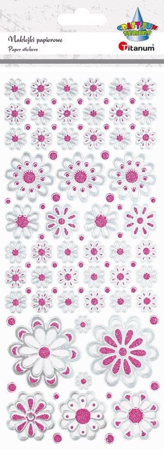 Naklejka (nalepka) Craft-Fun Series papierowe kwiaty Titanum (21XQ1214-6)