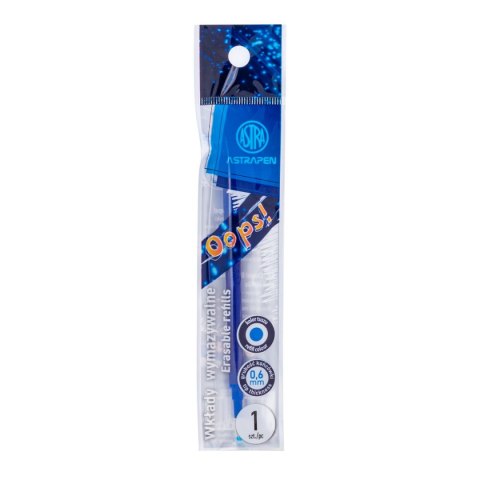 Wkład do długopisu wymazywalny OOPS! wkład niebieski 0,6mm Astra