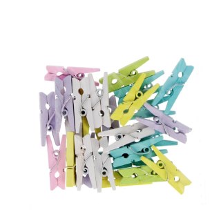 Ozdoba drewniana Spinacze kolorowe Craft With Fun (555402)