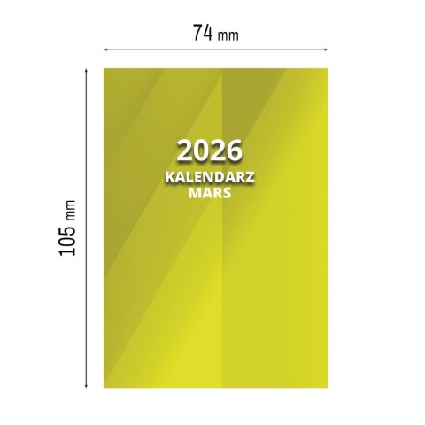 Kalendarz książkowy (terminarz) MARS A7 Press