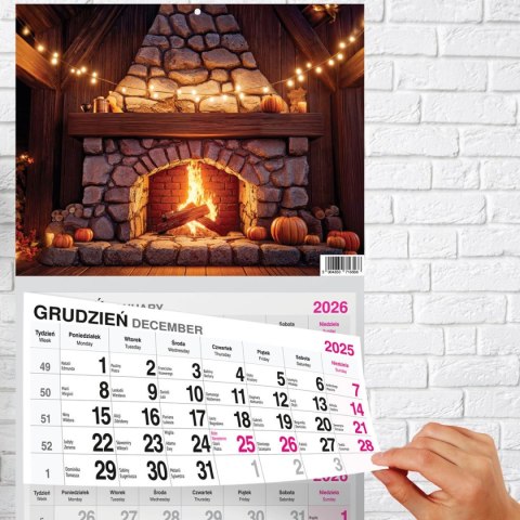 Kalendarz ścienny PREMIUM trójdzielny A4 Press (KOMINEK)