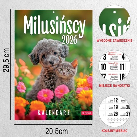 Kalendarz ścienny A4 MILUSIŃSCY A4 Press (5904830713473)
