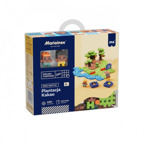 Klocki konstrukcyjne Mini Waffle Wedel 100el Plantacja kakao Marioinex