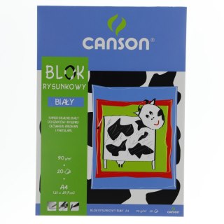 Blok rysunkowy A4 biały 90g 20k Canson (100302694)