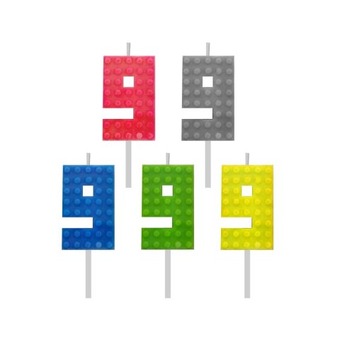 Świeczka urodzinowa klocki numer 9 Godan (7C-SUK9)