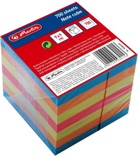 Kostka papierowa 9930157 mix [mm:] 90x90x 90 Herlitz (300023302)
