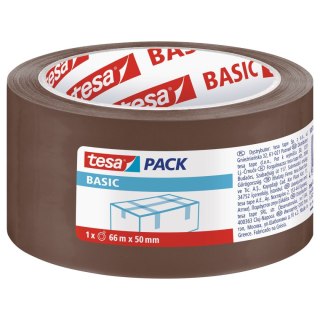 Taśma pakowa Basic 50x66 [mm x m] brązowa Tesa (58571-00000-00)