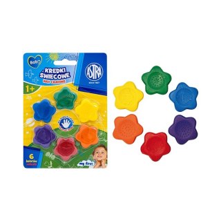 Kredki świecowe kształcie gwiazdek 6 kol. Astra Baby (316023003)