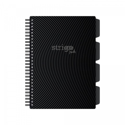 Kołozeszyt (kołonotatnik) BASIC SZARY B5 100k. 80g krata Strigo (PADS059)