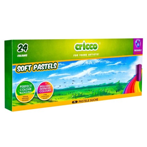 Pastele suche kwadratowe, 24 kolory 24 kol. Cricco (CR491K24)