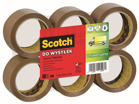 Taśma pakowa 48x66 [mm x m] brązowa Scotch (371)