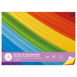 Blok rysunkowy A3 kolorowy 60g 20k [mm:] 420x297 Interdruk (BLRA3K)