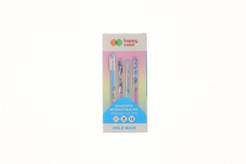 Długopis wymazywalny Holo Wave wkład niebieski 0,5mm Happy Color (HA 4120 01HW-3)
