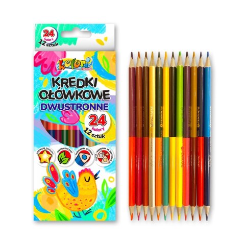 Kredki ołówkowe dwustronne 12/24 k 24 kol. Penmate Kolori (TT8311)