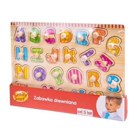Układanka drewniana literki Smily Play (SPW83601)