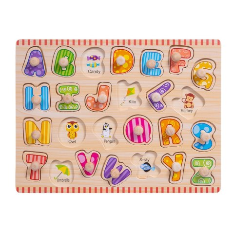 Układanka drewniana literki Smily Play (SPW83601)