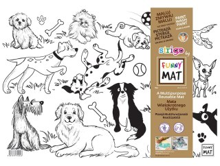 Podkład na biurko FUNNY MAT TRANSPARENT PSY sfu1053 polipropylen PP [mm:] 335x480 Strigo (8681379310543)