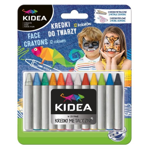 Farba do malowania twarzy Kidea 12 kolor. Kidea (KDT12KA)