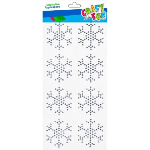 Kryształki Samoprzylepne SNIEZKI srebrne Craft With Fun (501453)