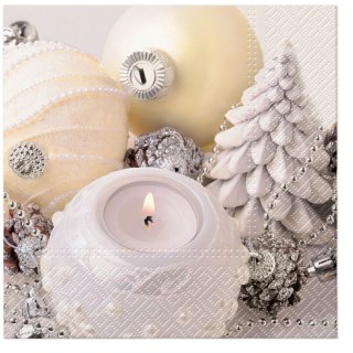Serwetki BN Christmas white mix nadruk bibuła [mm:] 330x330 Paw (TL233700)