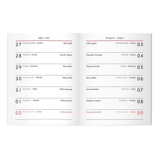 Kalendarz książkowy (terminarz) KIESZONKOWY 80mm x 105mm Interdruk (ONE COLOR)