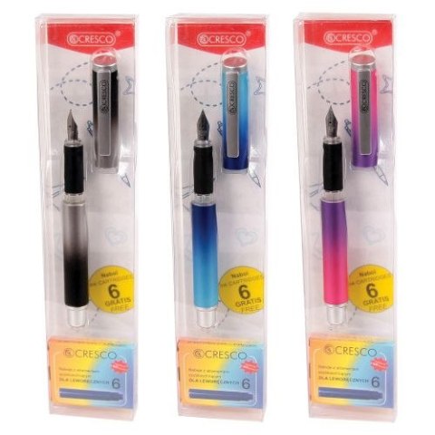 Pióro wieczne GOPEN RAINBOW + 6nab Cresco
