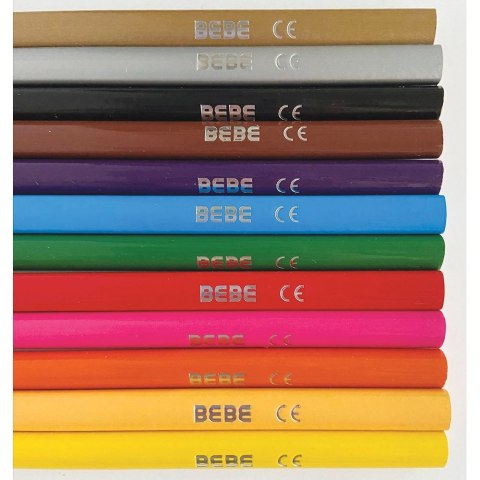 Kredki ołówkowe BB KIDS 12 kol trójkątne 5902277329776 12 kol. Bebe (FSC100%)