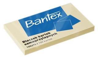 Notes samoprzylepny (karteczki) 100x75 żółty 100k [mm:] 100x75 Bantex (400086387)