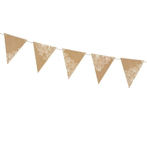 Girlanda Flagietki, kraft, 2,1 m Partydeco (FLG17)