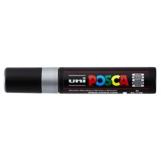 Marker suchościeralny POSCA srebrny wkład mix 15mm ścięta końcówka Uni (PC-17k)