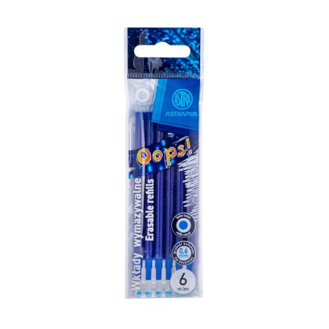 Wkład do długopisu wymazywalny OOPS! wkład niebieski 0,6mm Astrapen