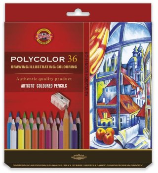 Kredki ołówkowe polycolor 36 kolorów 36 kol. Koh-I-Noor (3835)