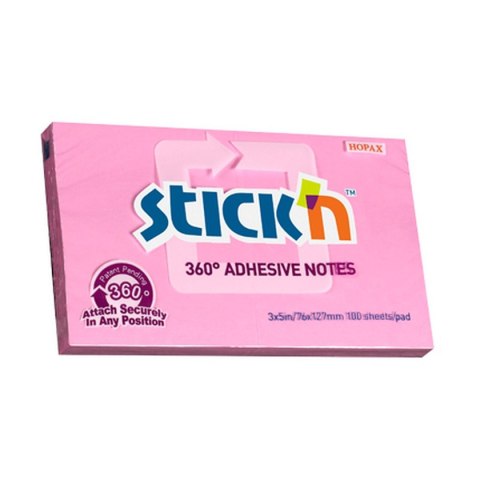Notes samoprzylepny (karteczki) 360 stopni zielony 100k [mm:] 127x76 Stick'n (21558)